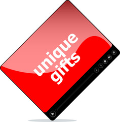 Poster - Video movie media player with unique gifts on it