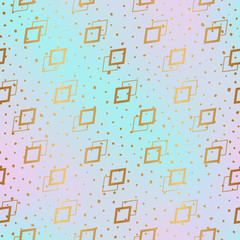 Poster - Stylish seamless pattern. Elegant gold texture. Repeating golden abstract background for design interior, cases, gift wrappers, wallpapers, textiles, carpets, curtains, covers, prints. Vector 