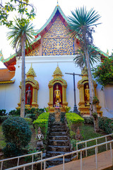 Wall Mural - A beautiful view of Wat Doi Suthep buddhist temple at Chiang Mai, Thailand.