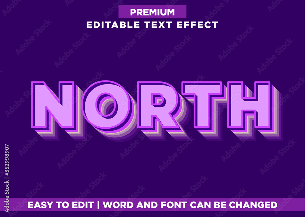 Retro - 3d Illustrator Text Effect font Style - obrazy, fototapety, plakaty 