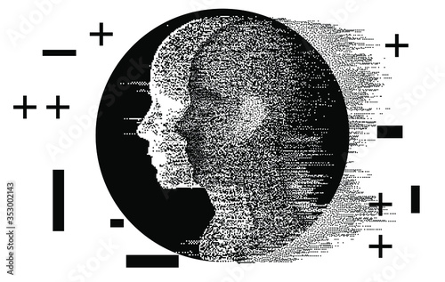 Cuadros en Lienzo Alter ego concept, alternative self