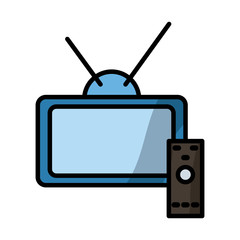 Poster - tv and control fill style icon