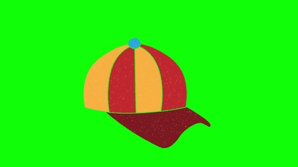 Poster - hat hand drawn animation green screen. explanatory icons for video editing