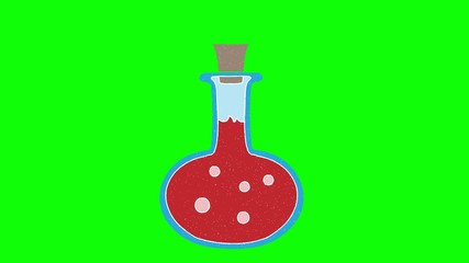 Poster - retort hand drawn animation green screen. explanatory icons for video editing
