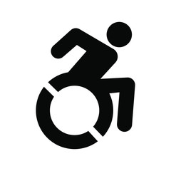 Wheelchair / handicapped access sign or symbol flat icon for websites and print