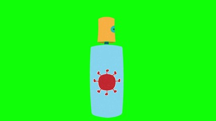 Poster - hand drawn animation green screen. explanatory icons for video editing