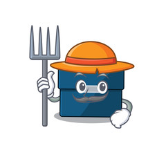 Sticker - Business suitcase mascot design working as a Farmer wearing a hat