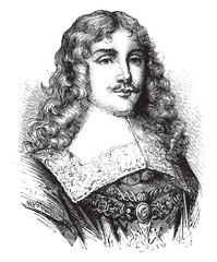 Wall Mural - The Duke of Rochefoucauld, vintage illustration.