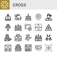 Canvas Print - Set of cross icons