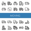 Set of moving icons