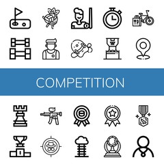 Canvas Print - Set of competition icons