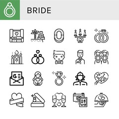 Poster - bride icon set