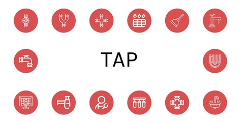 Poster - Set of tap icons