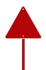 Wall Mural - Blank red sign or Empty traffic signs isolated on white background. Object with clipping path