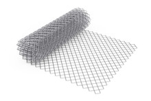 Wire Metal Fence Roll. 3d Rendering