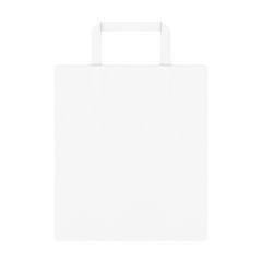 Poster - White Paper Bag Mockup with Blank Space for Your Design. 3d Rendering