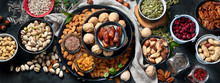 Different Types Of Nuts, Seeds And Dried Fruits
