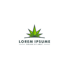 Wall Mural - Abstract Marijuana leaf icon logotype