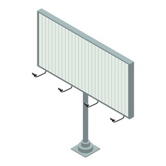 Poster - City billboard icon. Isometric of city billboard vector icon for web design isolated on white background