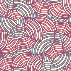 Leinwandbilder - Seamless abstract pattern with the image of geometric shapes and lines. 