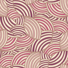 Leinwandbilder - Seamless abstract pattern with the image of geometric shapes and lines. 