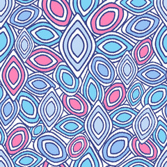 Leinwandbilder - Seamless abstract pattern with the image of geometric shapes.
