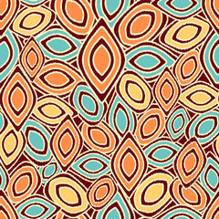 Leinwandbilder - Seamless abstract pattern with the image of geometric shapes.
