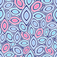Leinwandbilder - Seamless abstract pattern with the image of geometric shapes.
