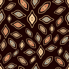 Leinwandbilder - Seamless abstract pattern with the image of geometric shapes.
