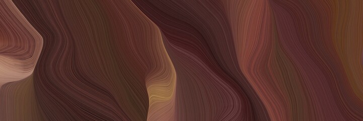 Aufkleber - beautiful horizontal banner with old mauve, pastel brown and brown color. contemporary waves illustration