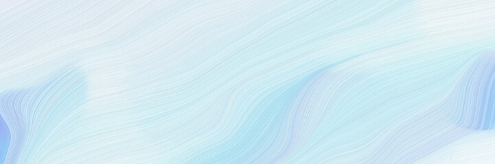 Poster - horizontal banner background with lavender, alice blue and light blue color. modern waves background illustration