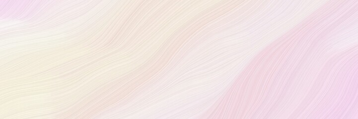 Poster - horizontal background banner with misty rose, old lace and lavender blush color. abstract waves illustration