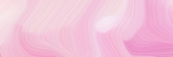 Poster - horizontal banner background with pastel pink, linen and pastel magenta color. abstract waves design