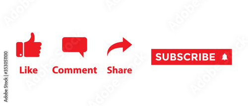 Fotomural Icon Set for Channel and Social Media