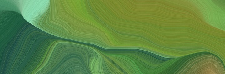 Aufkleber - horizontal banner background with olive drab, dark slate gray and dark sea green color. contemporary waves design