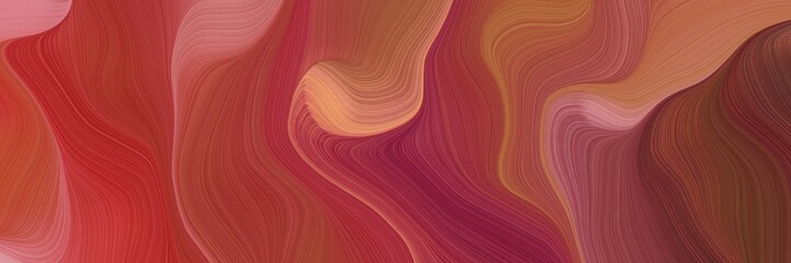 Aufkleber - beautiful horizontal banner with sienna, old mauve and dark salmon color. contemporary waves illustration