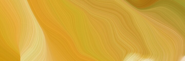 Poster - landscape banner with waves. modern soft swirl waves background design with golden rod, khaki and burly wood color