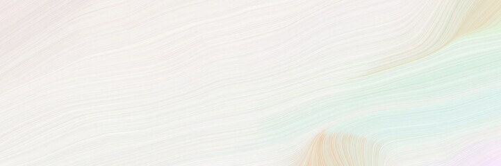 Poster - dynamic horizontal banner. elegant curvy swirl waves background illustration with linen, pastel gray and burly wood color