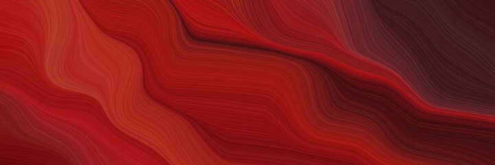 Poster - creative banner with firebrick, very dark pink and dark red color. smooth swirl waves background design