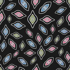 Leinwandbilder - Seamless abstract pattern with the image of geometric shapes.
