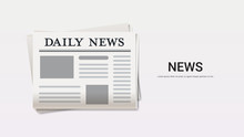 Daily News Newspaper Breaking News Headline Press Mass Media Concept Copy Space Horizontal Vector Illustration