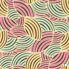 Leinwandbilder - Seamless abstract pattern with the image of geometric shapes and lines. 
