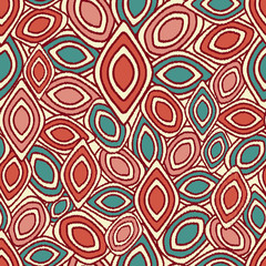 Leinwandbilder - Seamless abstract pattern with the image of geometric shapes.
