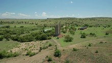 Stunning Open Plains Of South Africa With Winburg Voortrekker Monument, Aerial