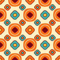 Aufkleber - Seamless abstract pattern with the image of oval geometric shapes

