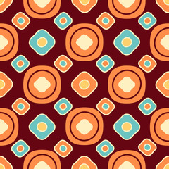 Aufkleber - Seamless abstract pattern with the image of oval geometric shapes
