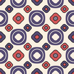 Aufkleber - Seamless abstract pattern with the image of oval geometric shapes
