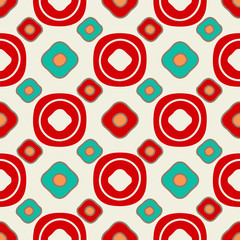 Aufkleber - Seamless abstract pattern with the image of oval geometric shapes
