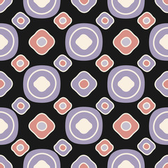 Aufkleber - Seamless abstract pattern with the image of oval geometric shapes
