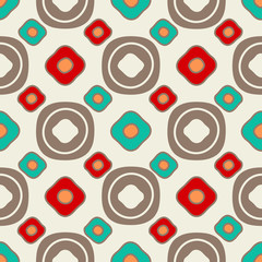 Aufkleber - Seamless abstract pattern with the image of oval geometric shapes
